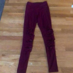 Victoria secret pink slashed leggings